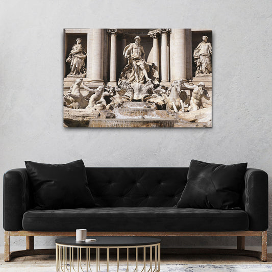 Decor Elements Sculpture Trevi Fountain Canvas Wall Art - Image by Tailored Canvases
