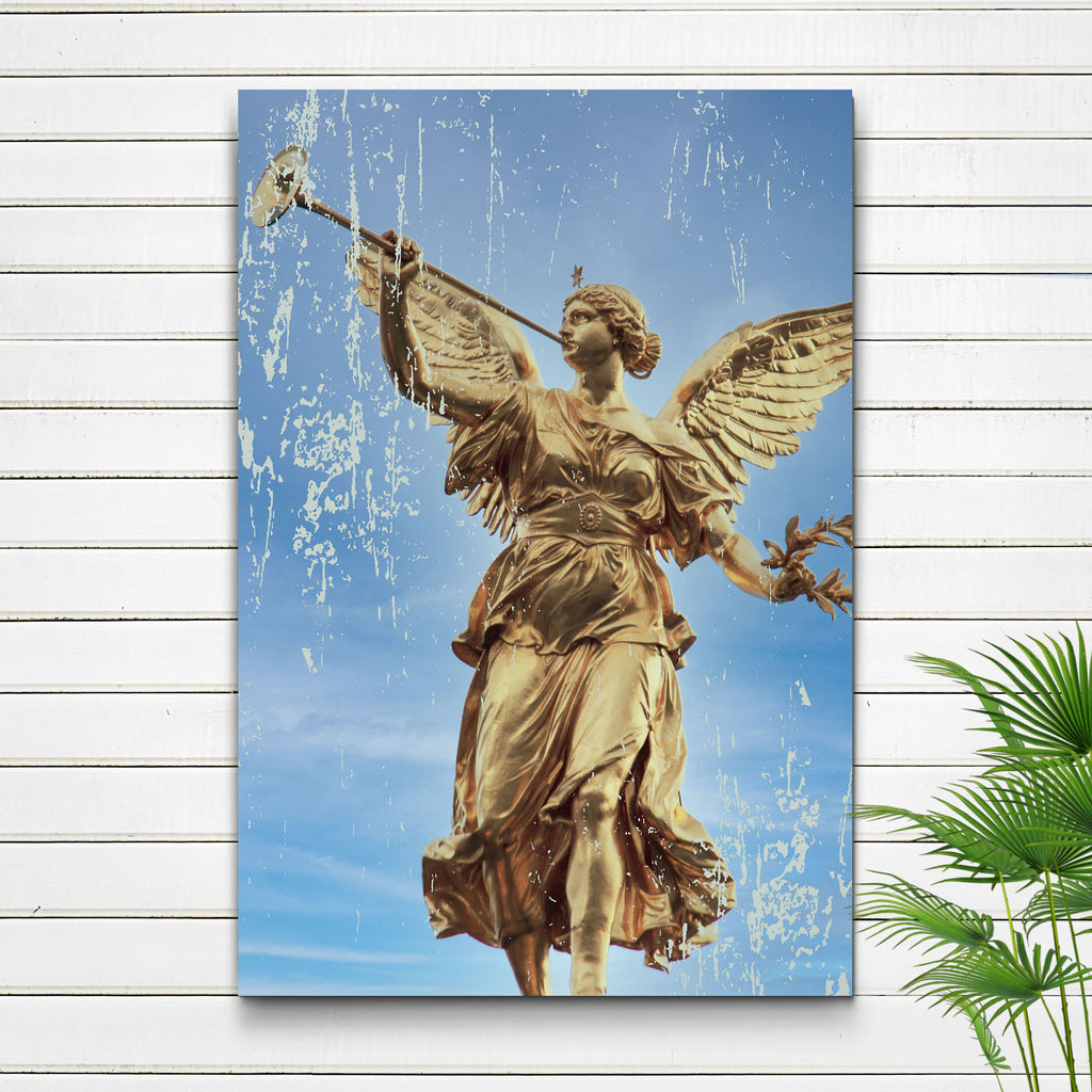 Decor Elements Sculpture Divine Guardian Angel Canvas Wall Art by Tailored Canvases