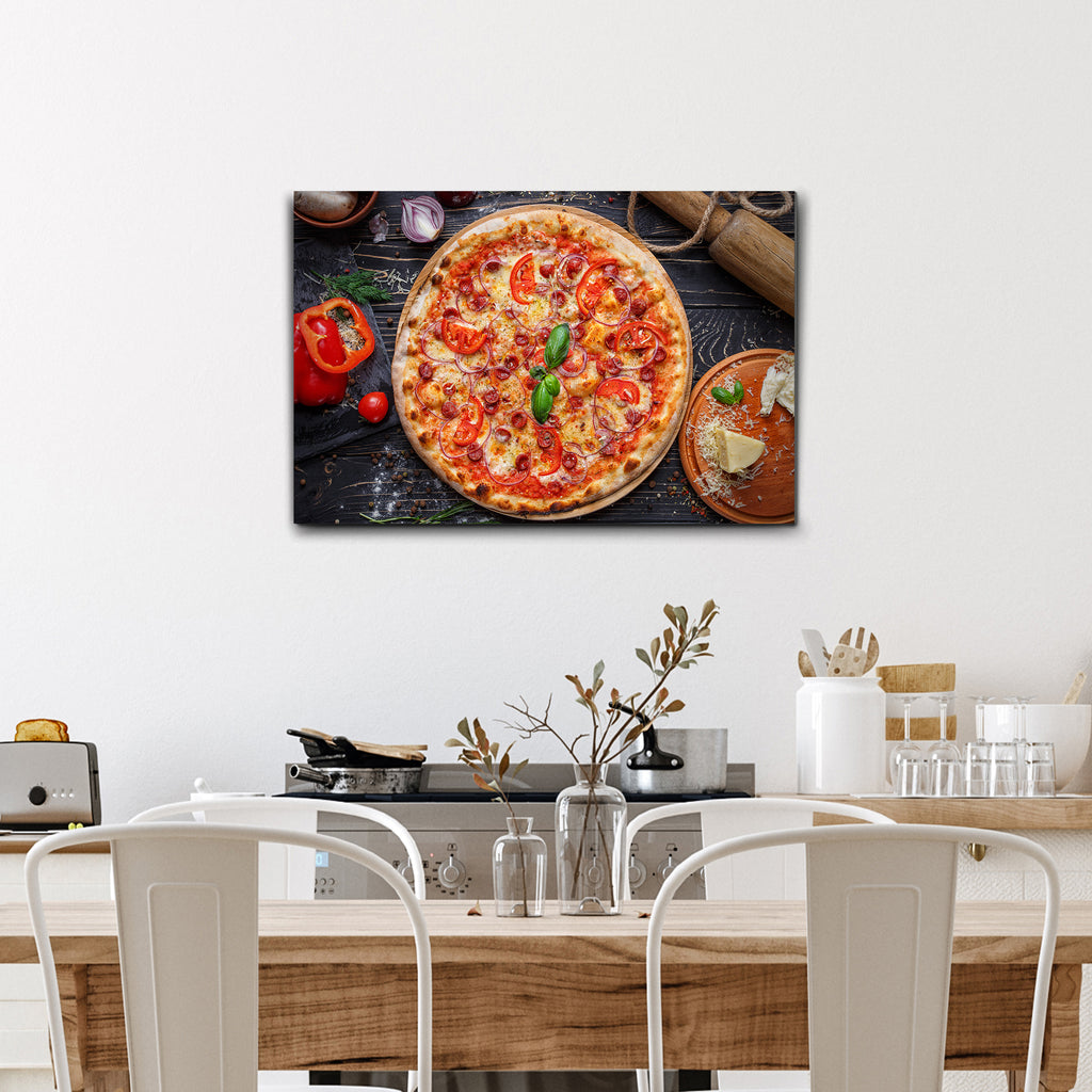 Food Pizza Spices Canvas Wall Art by Tailored Canvases