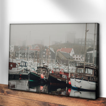 Boat Yacht Docked Canvas Wall Art