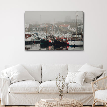 Boat Yacht Docked Canvas Wall Art Style 2 - Image by Tailored Canvases