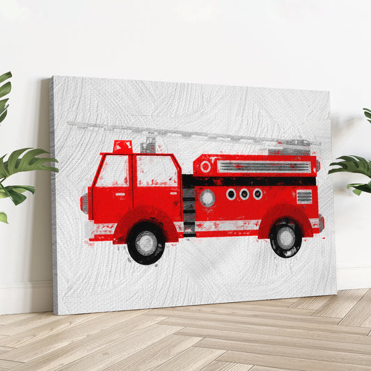 Fire Truck Canvas Wall Art II