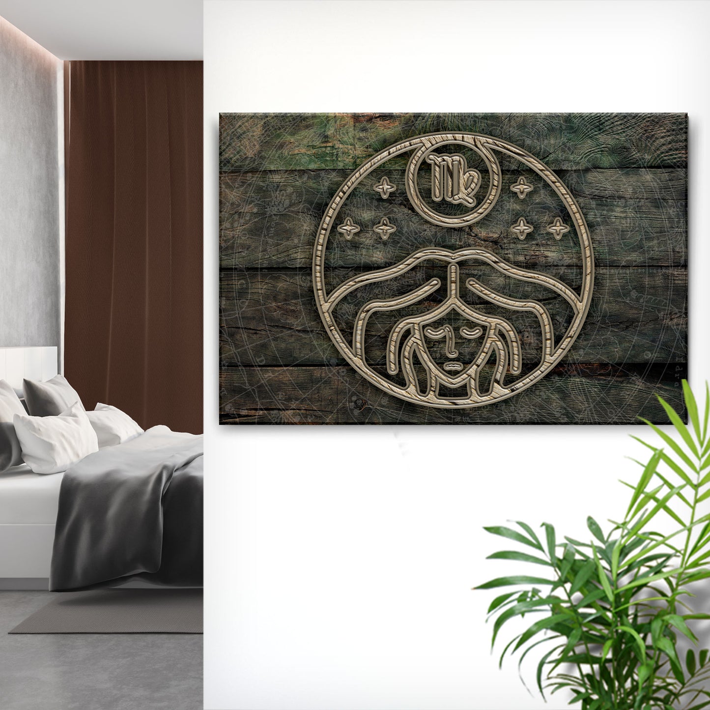 Virgo Rustic Canvas Wall Art Style 1 - Image by Tailored Canvases