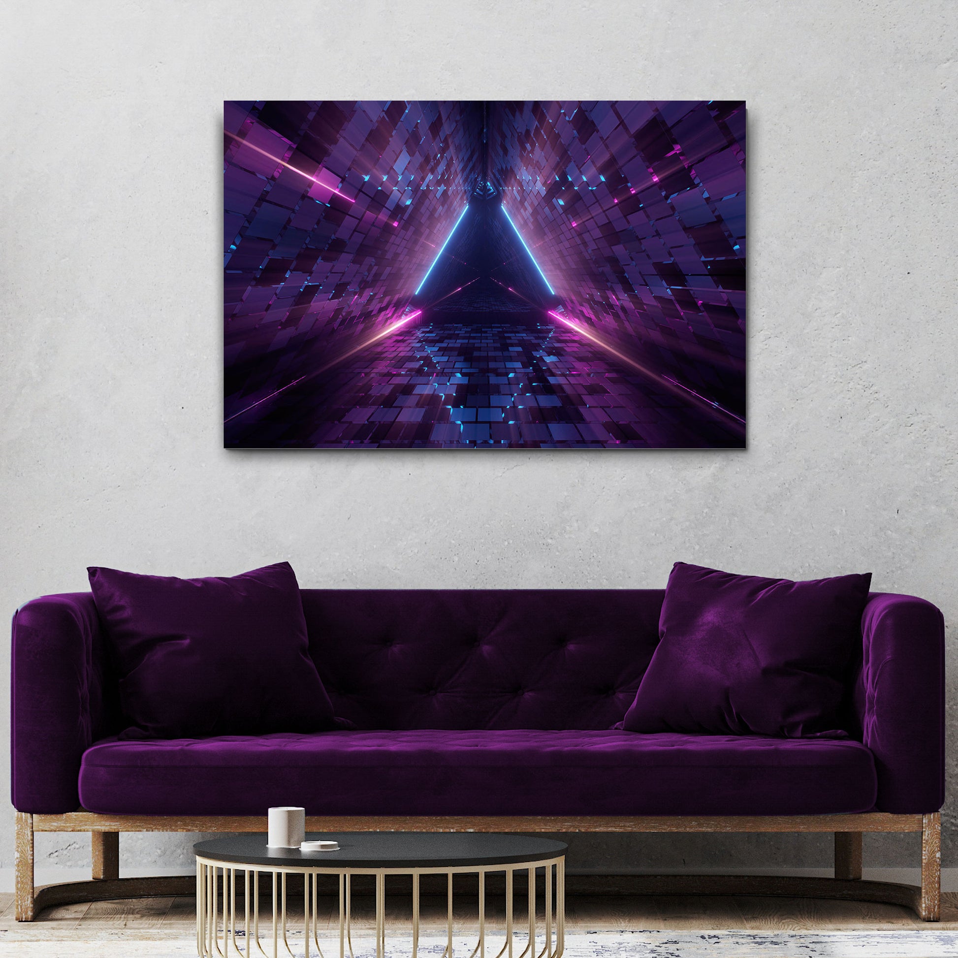 Tunnel Abstract Architecture Canvas Wall Art  - Image by Tailored Canvases
