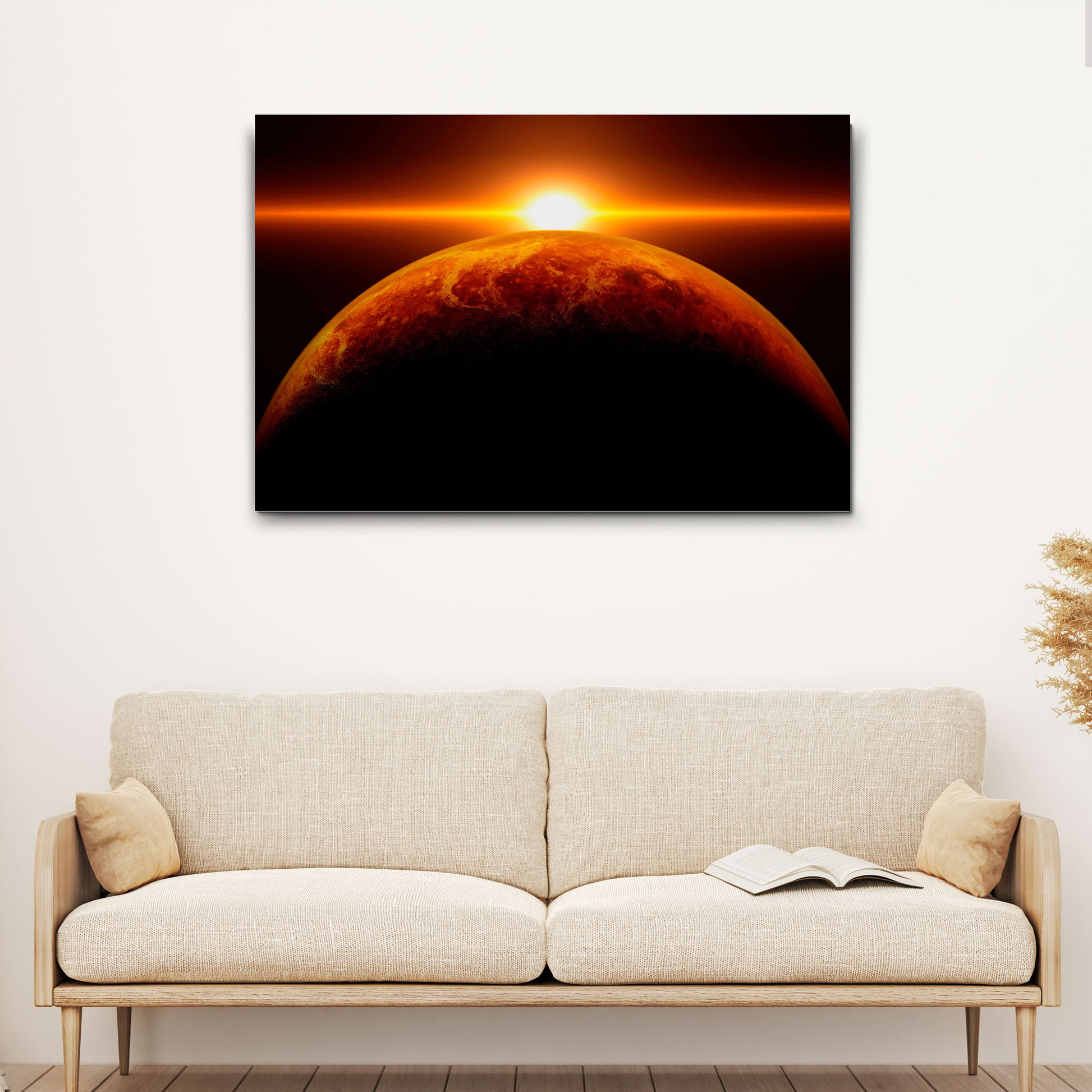 Planet Venus And Sun Canvas Wall Art  - Image by Tailored Canvases