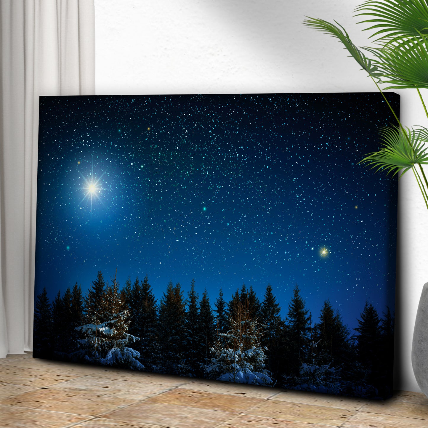 Planet Neptune Solar System Canvas Wall Art  - Image by Tailored Canvases Style 1  - Image by Tailored Canvases
