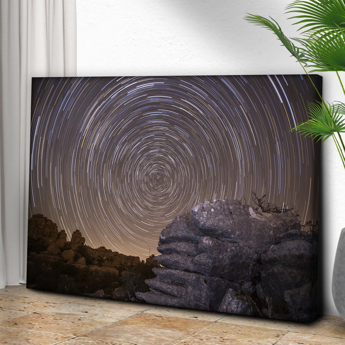 Star Trails Canvas Wall Art Style 2 - Image by Tailored Canvases