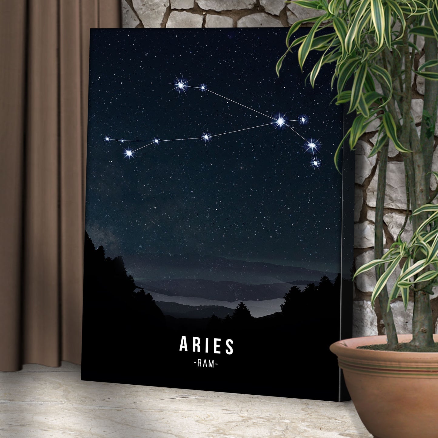 Aries Constellation Canvas Wall Art Style 2 - Image by Tailored Canvases