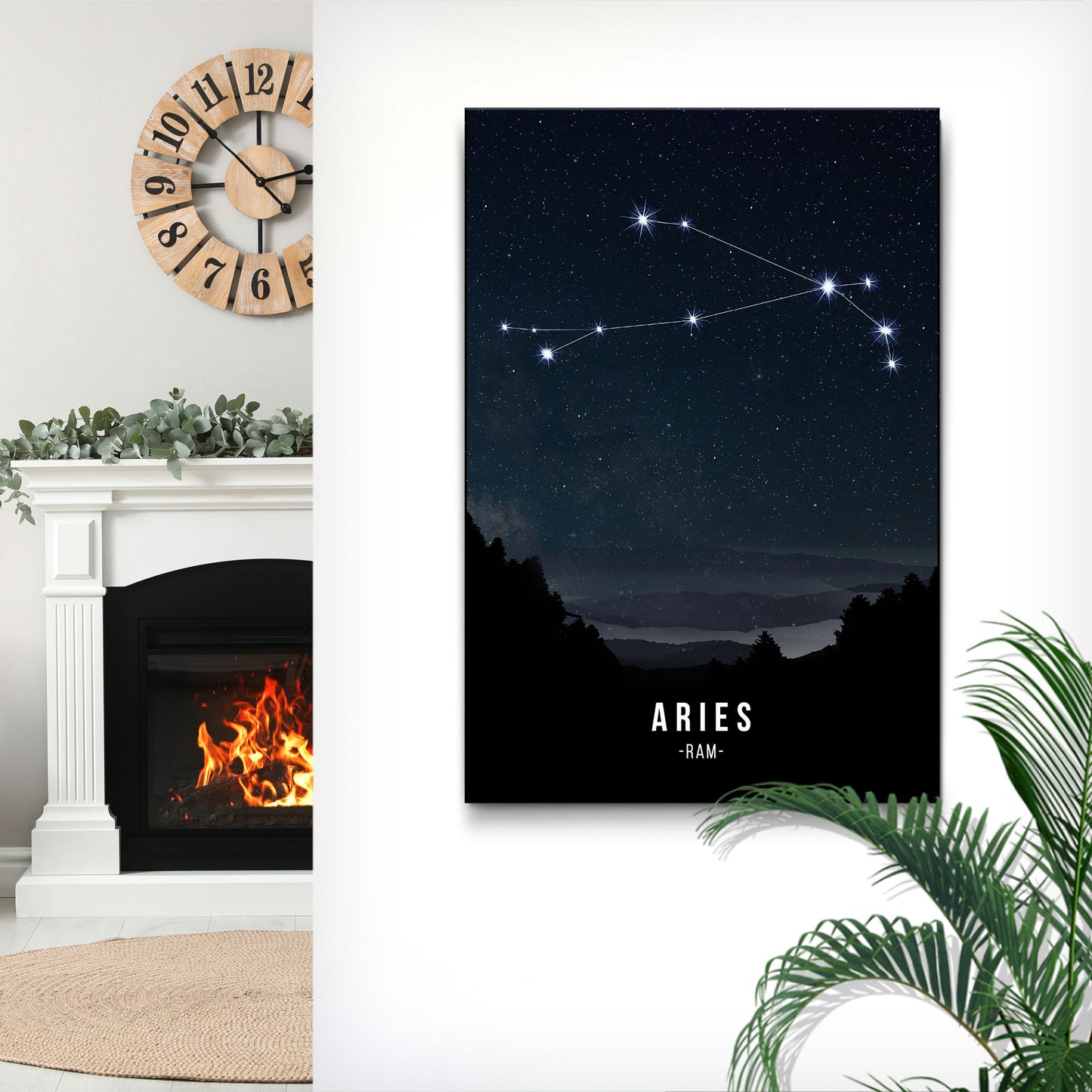 Aries Constellation Canvas Wall Art Style 1 - Image by Tailored Canvases