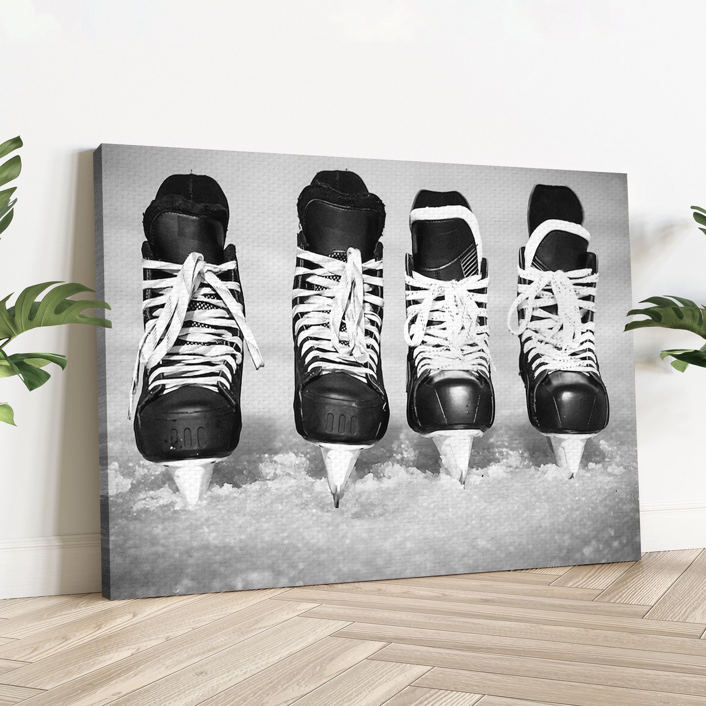 Ice Hockey Skates Canvas Wall Art Style 2 - Image by Tailored Canvases