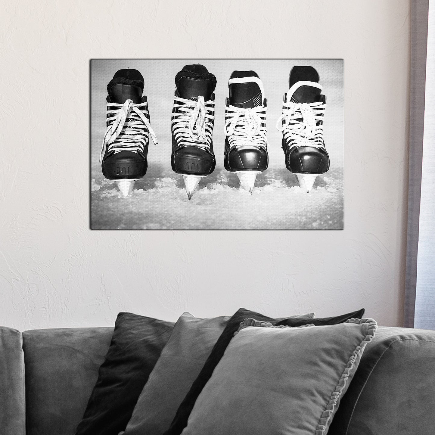 Ice Hockey Skates Canvas Wall Art Style 1 - Image by Tailored Canvases