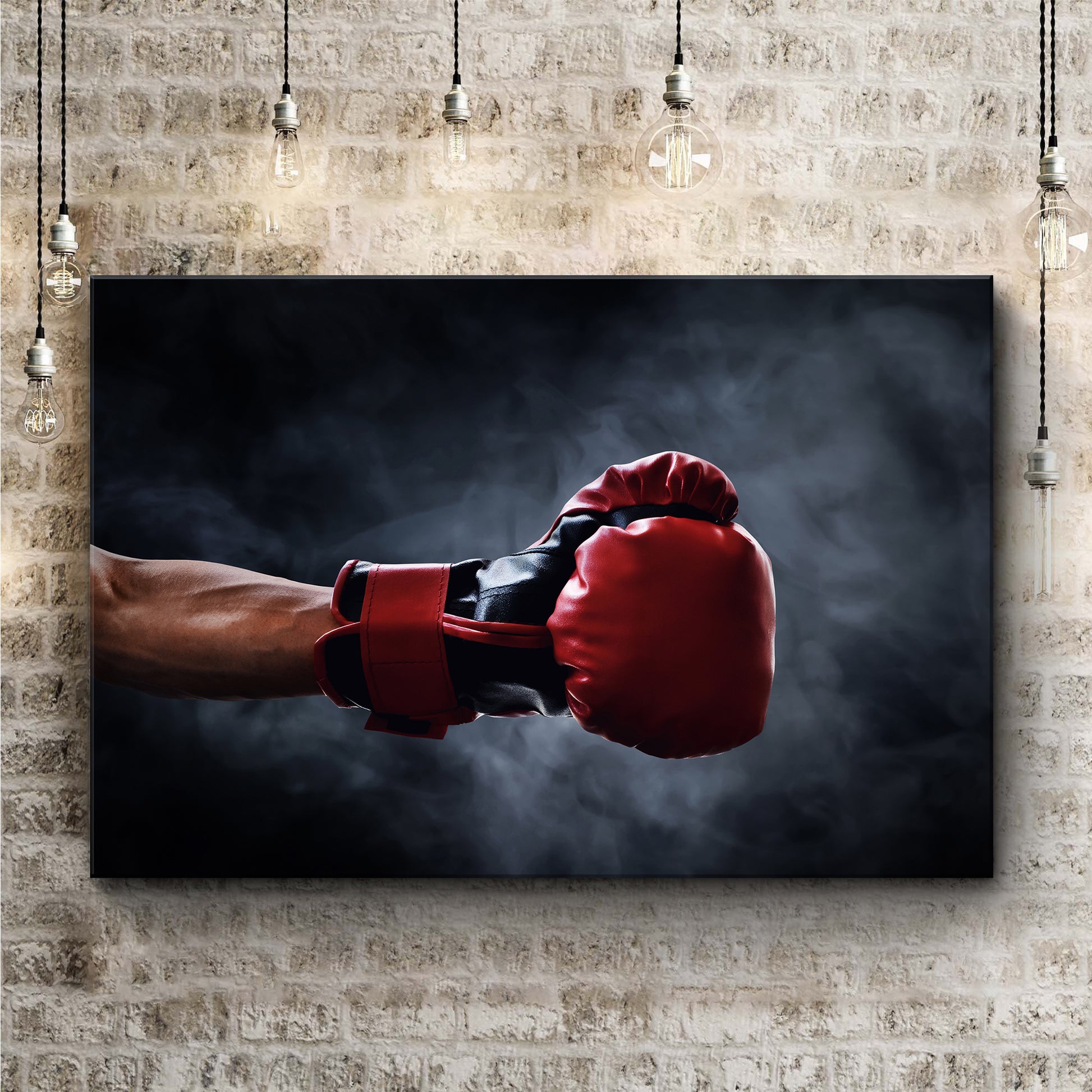 Boxing Determined Boxer Canvas Wall Art Style 2 - Image by Tailored Canvases