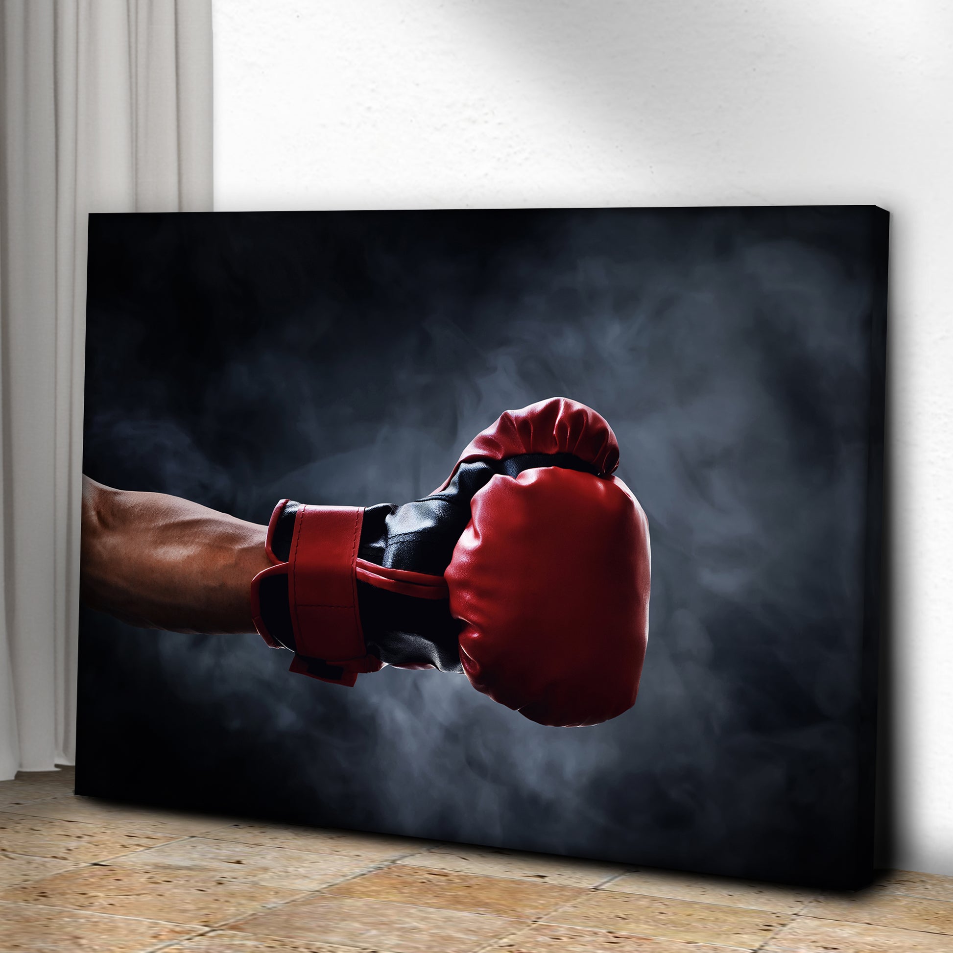 Boxing Determined Boxer Canvas Wall Art - Image by Tailored Canvases