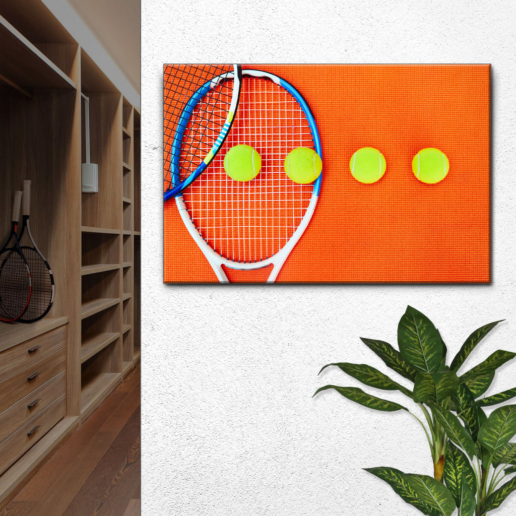 Tennis Essentials Canvas Wall Art by Tailored Canvases