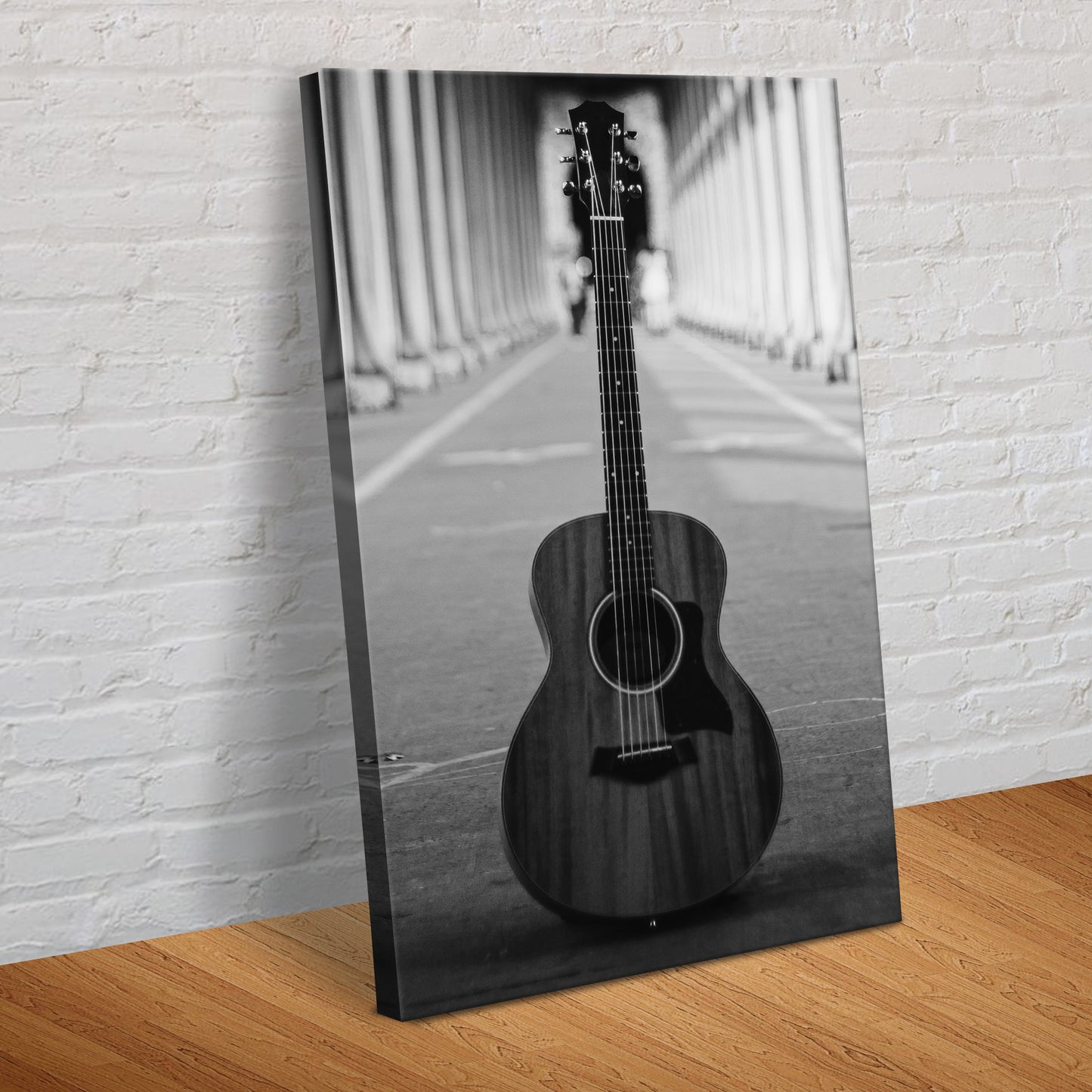 Guitar Monochrome Canvas Wall Art - Image by Tailored Canvases