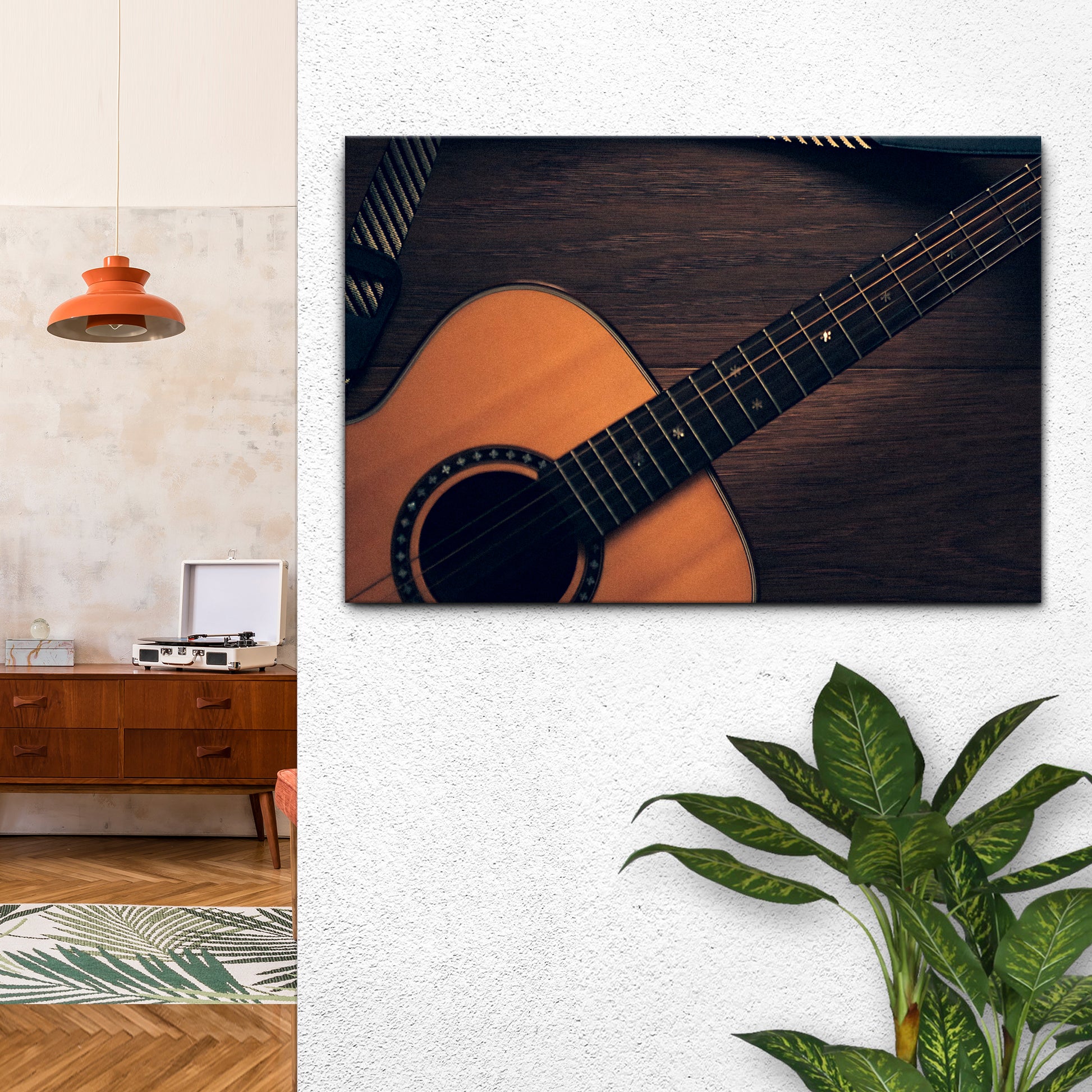 Guitar Up Close Canvas Wall Art Style 2 - Image by Tailored Canvases