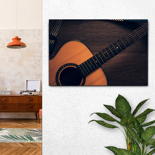 Guitar Up Close Canvas Wall Art Style 2 - Image by Tailored Canvases