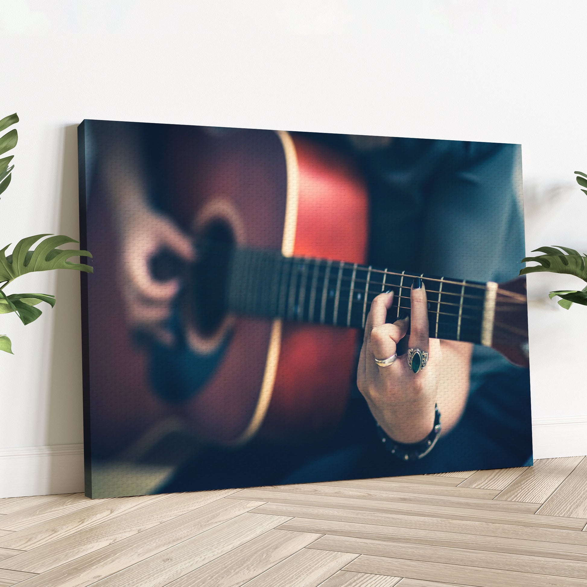 Guitar Playing Canvas Wall Art - Image by Tailored Canvases