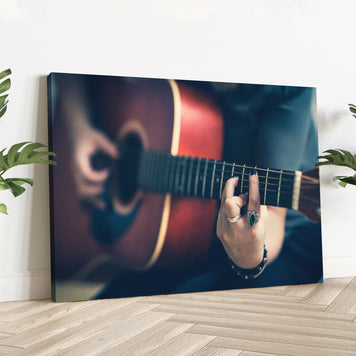 Guitar Playing Canvas Wall Art