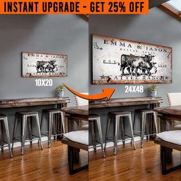 Upgrade Your 'Cattle Ranch' (Style 2) Canvas To 24x48 Inches (Free Shipping)