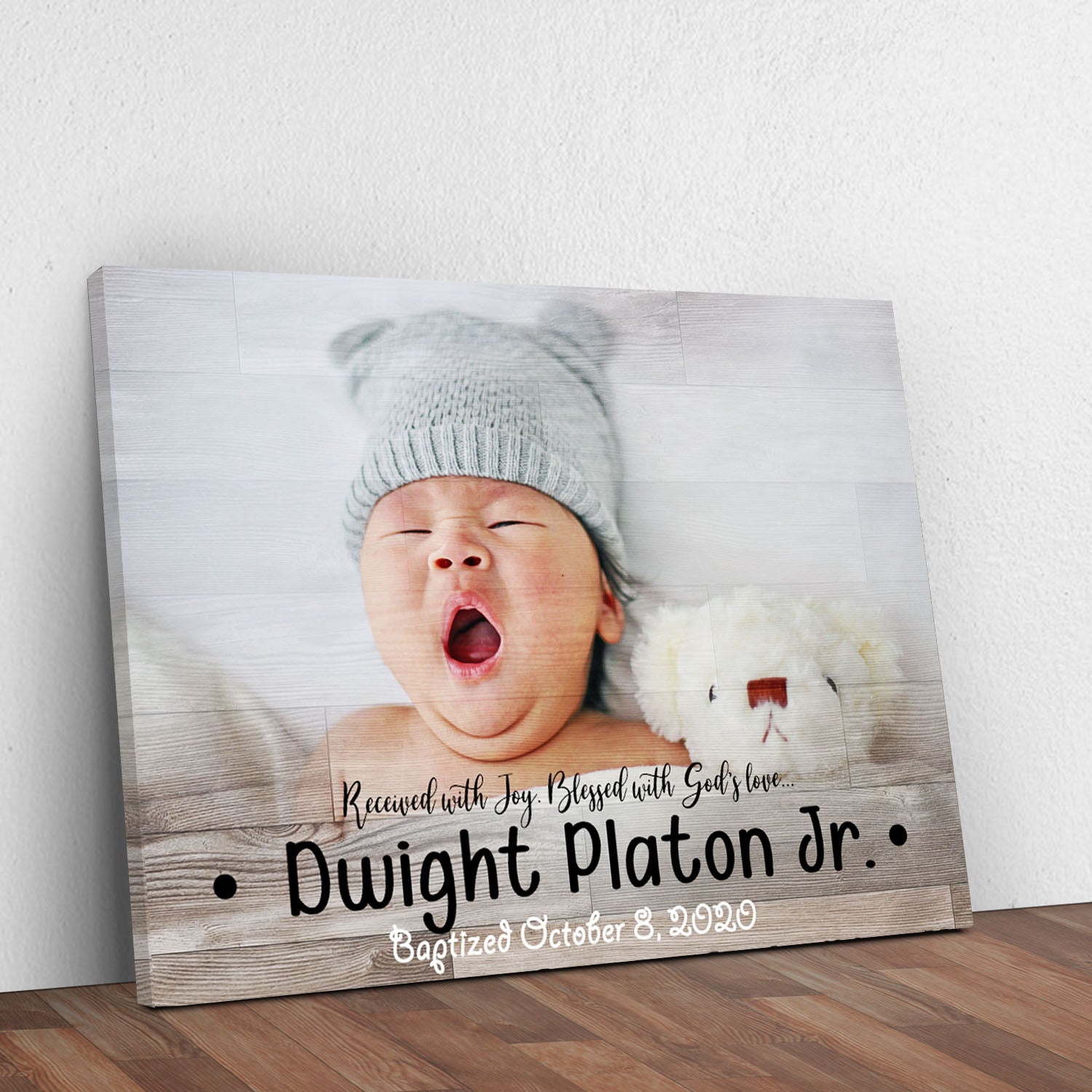Infant Baptismal Sign Style 2 - Image by Tailored Canvases