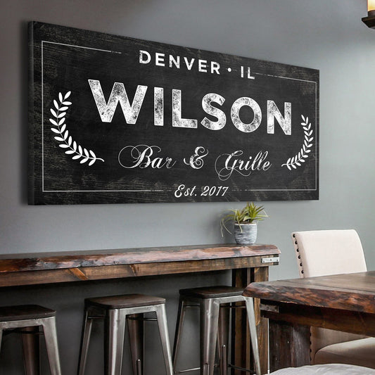 Bar and Grill Sign IV - Image by Tailored Canvases