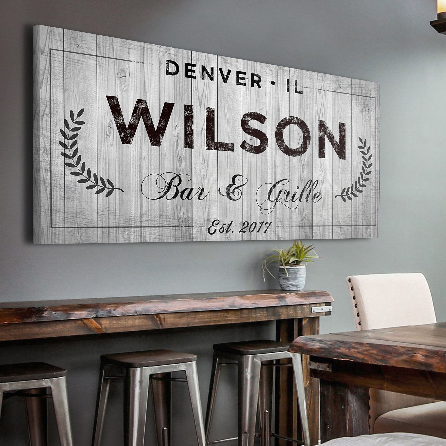 Bar and Grill Sign IV Style 3 - Image by Tailored Canvases