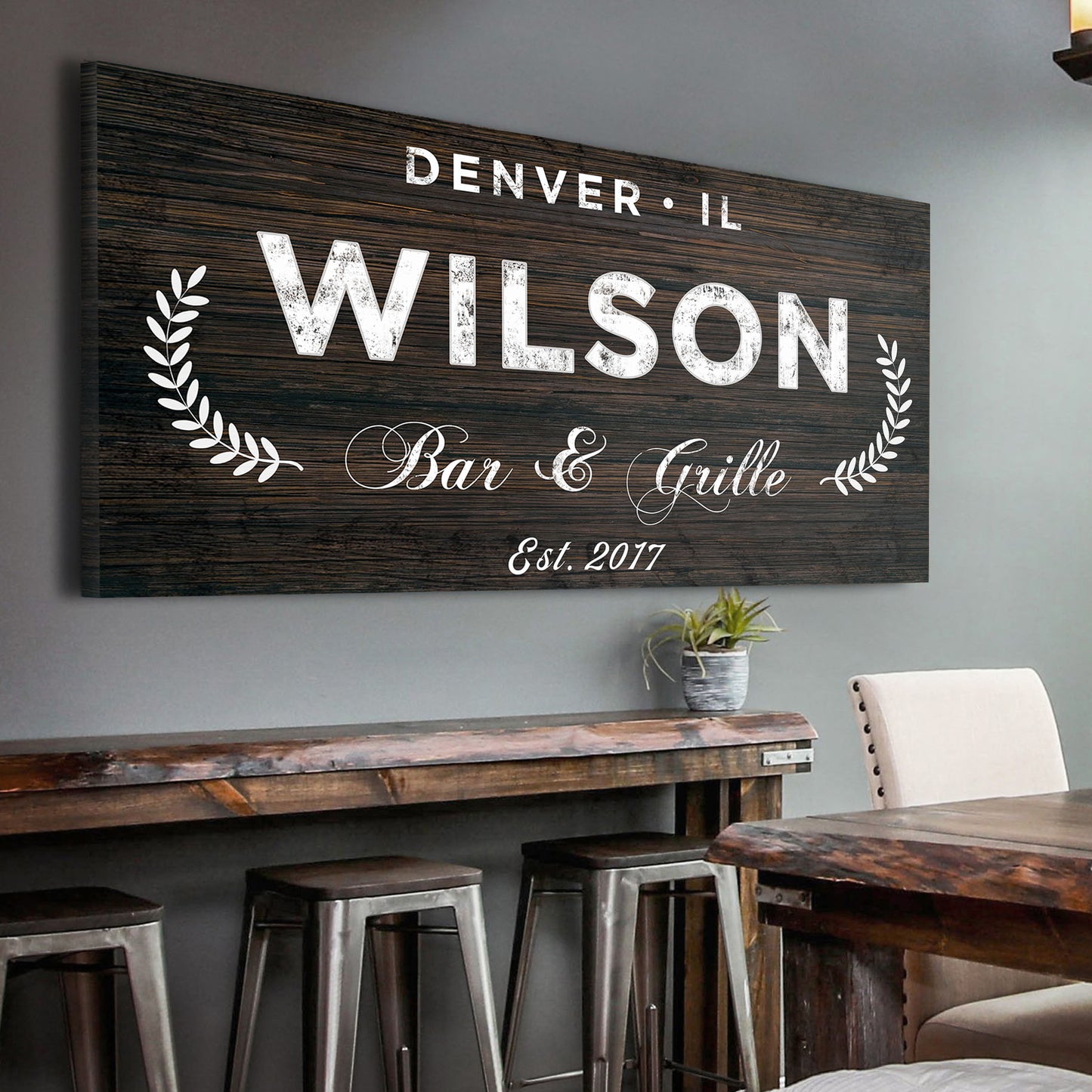 Bar and Grill Sign IV Style 4 - Image by Tailored Canvases
