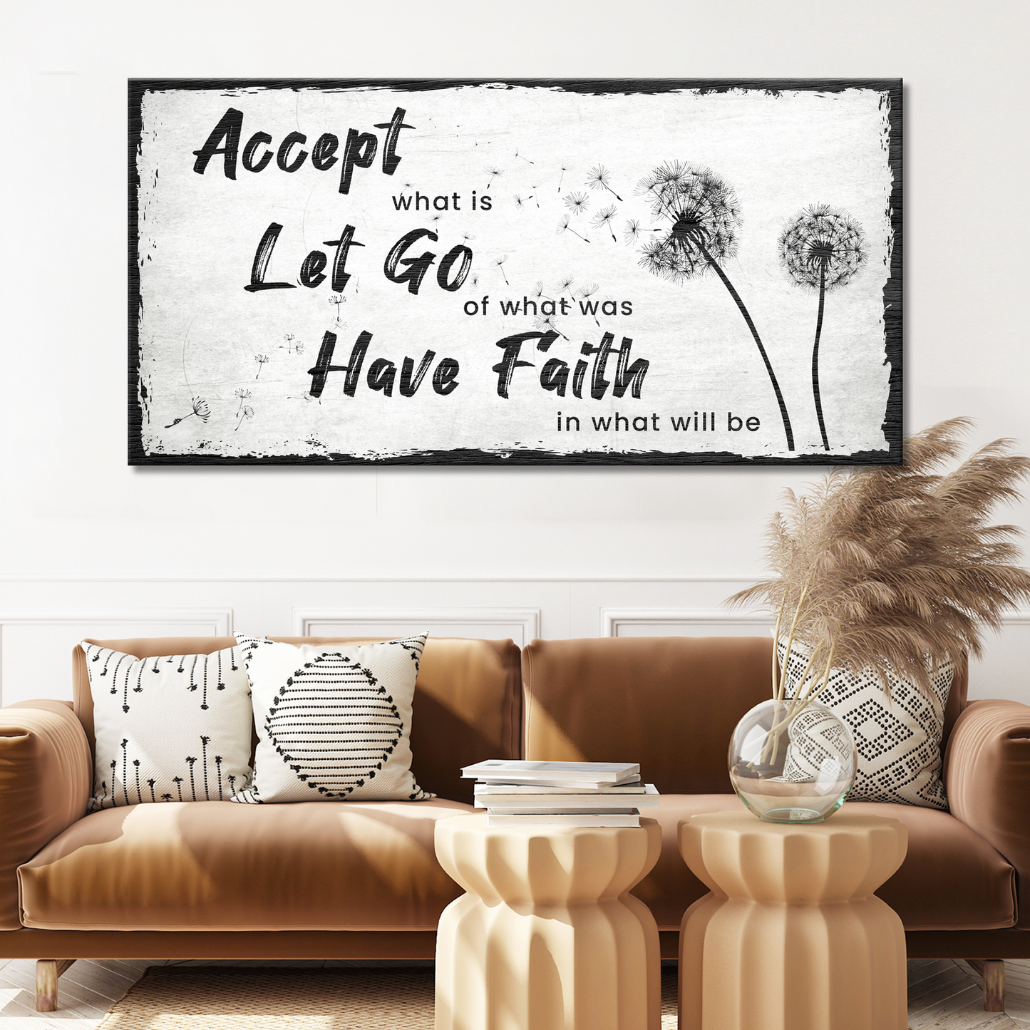 Accept, Let Go, Have Faith Sign (Free Shipping)