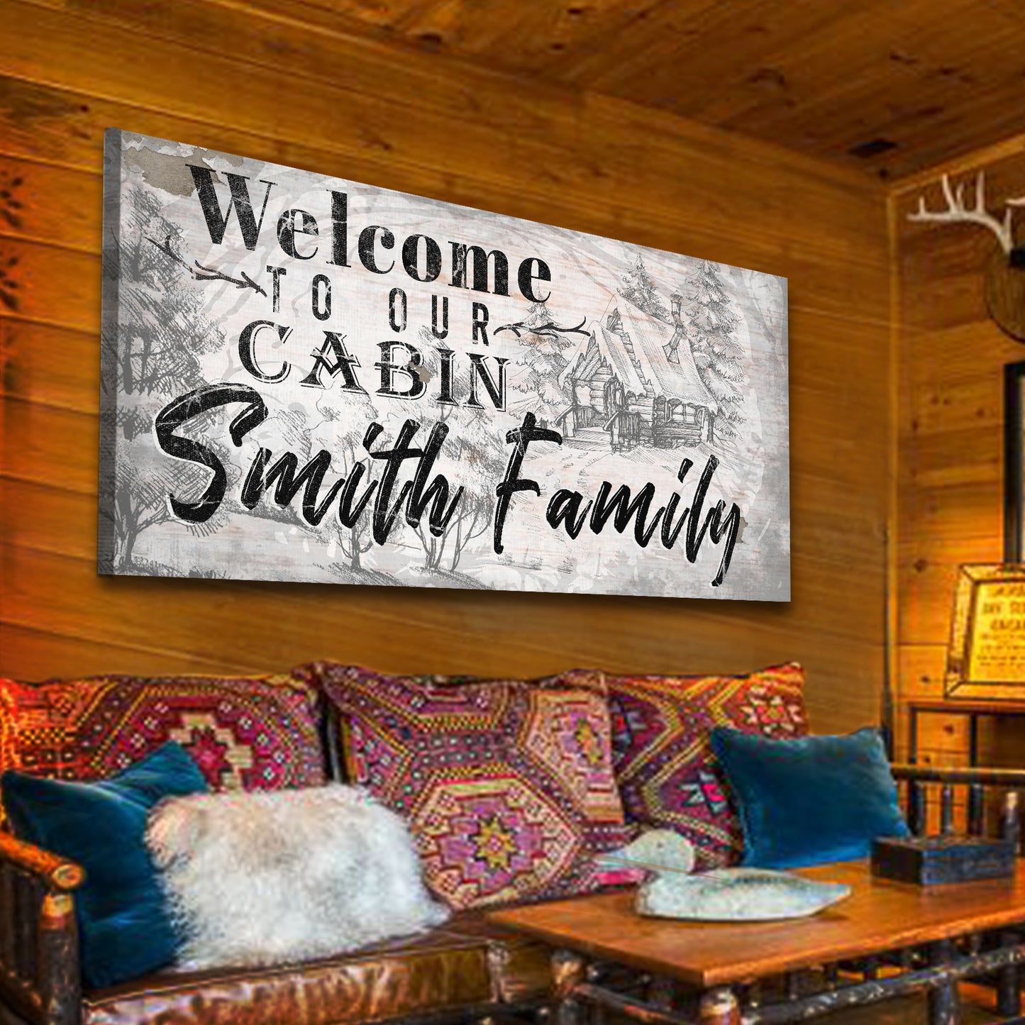 Our Cabin Sign - Image by Tailored Canvases
