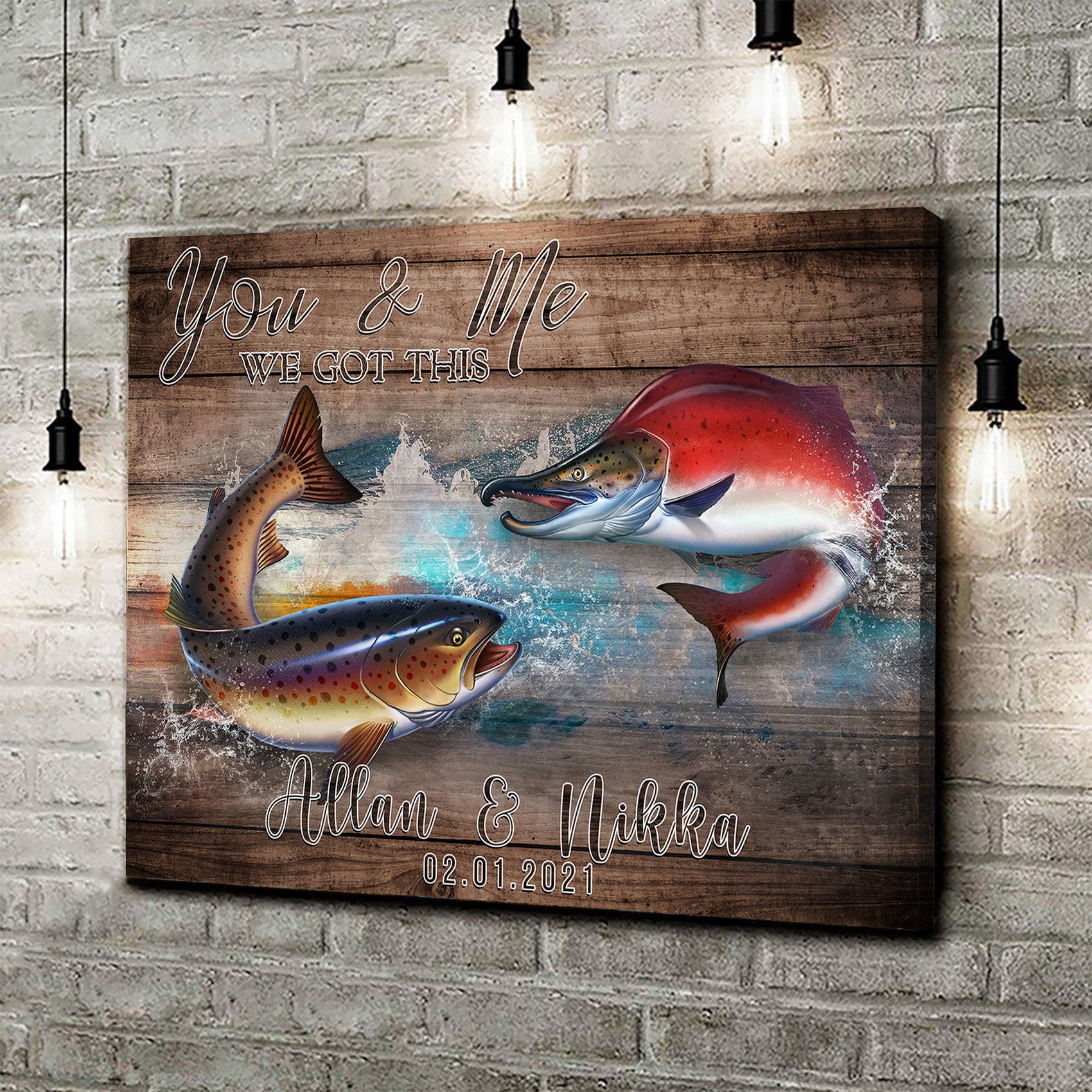 We Got This Couple Fish Sign Style 2 - Image by Tailored Canvases