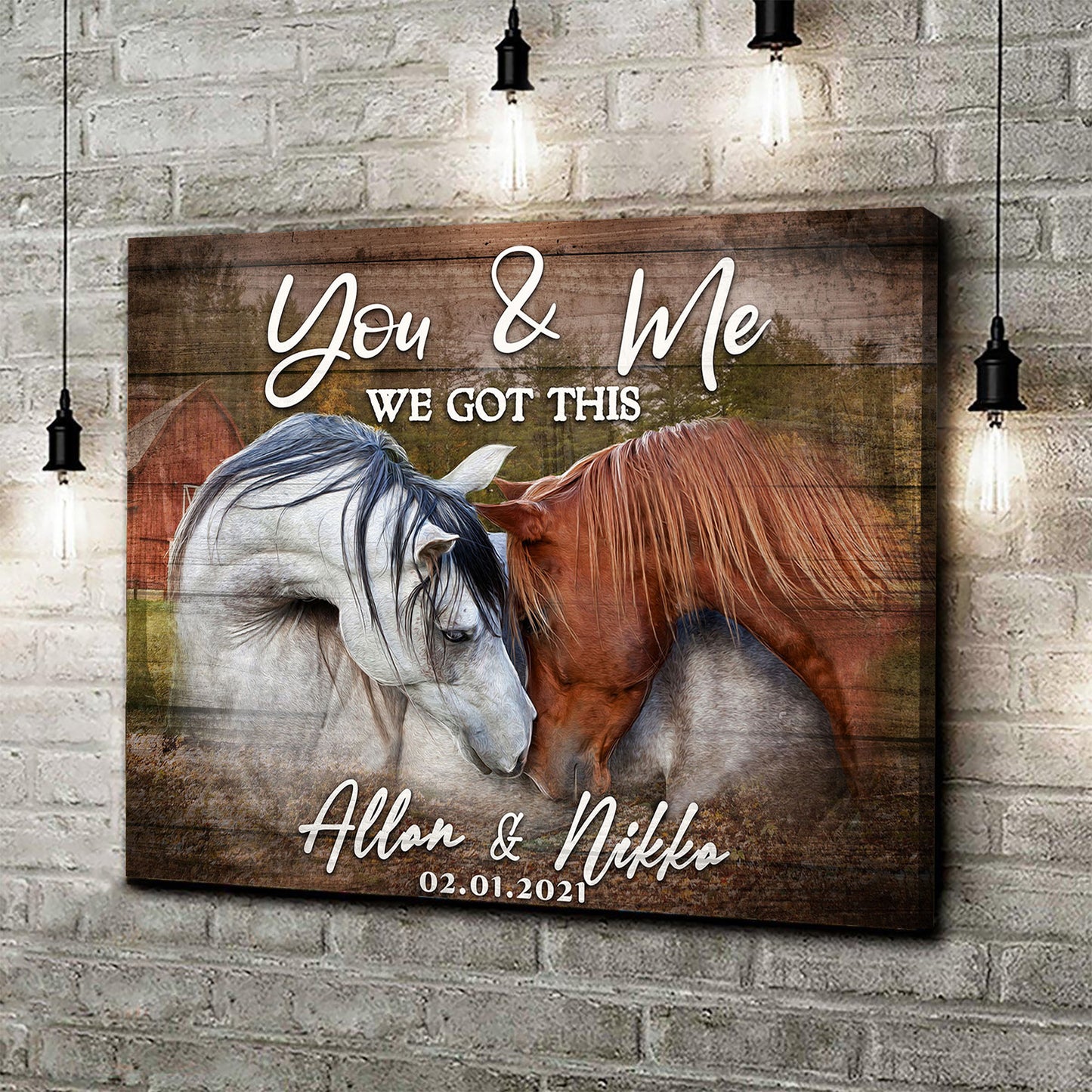 We Got This Couple Horse Sign - Image by Tailored Canvases
