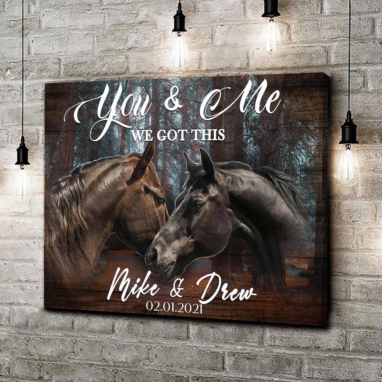 We Got This Couple Horse Sign Style 2 - Image by Tailored Canvases