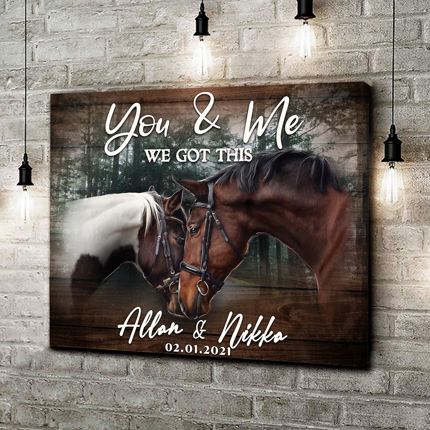 We Got This Couple Horse Sign Style 3 - Image by Tailored Canvases