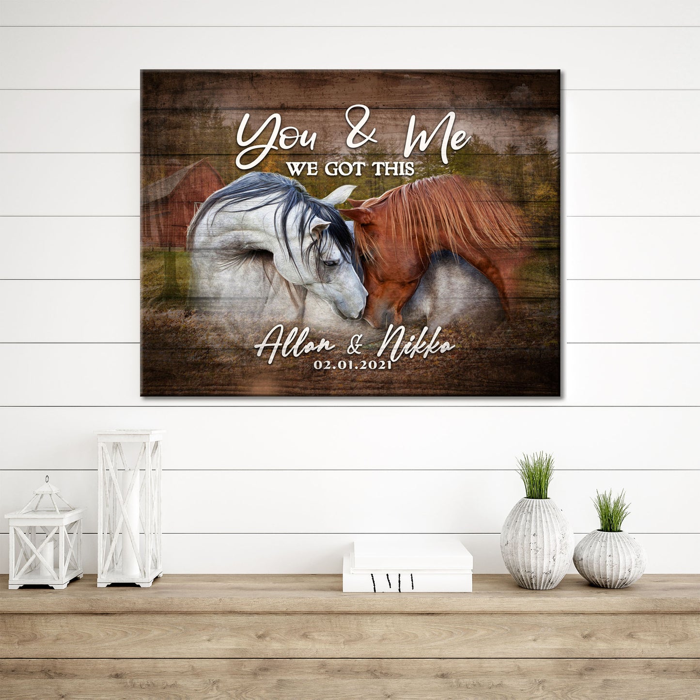 We Got This Couple Horse Sign Style 1 - Image by Tailored Canvases