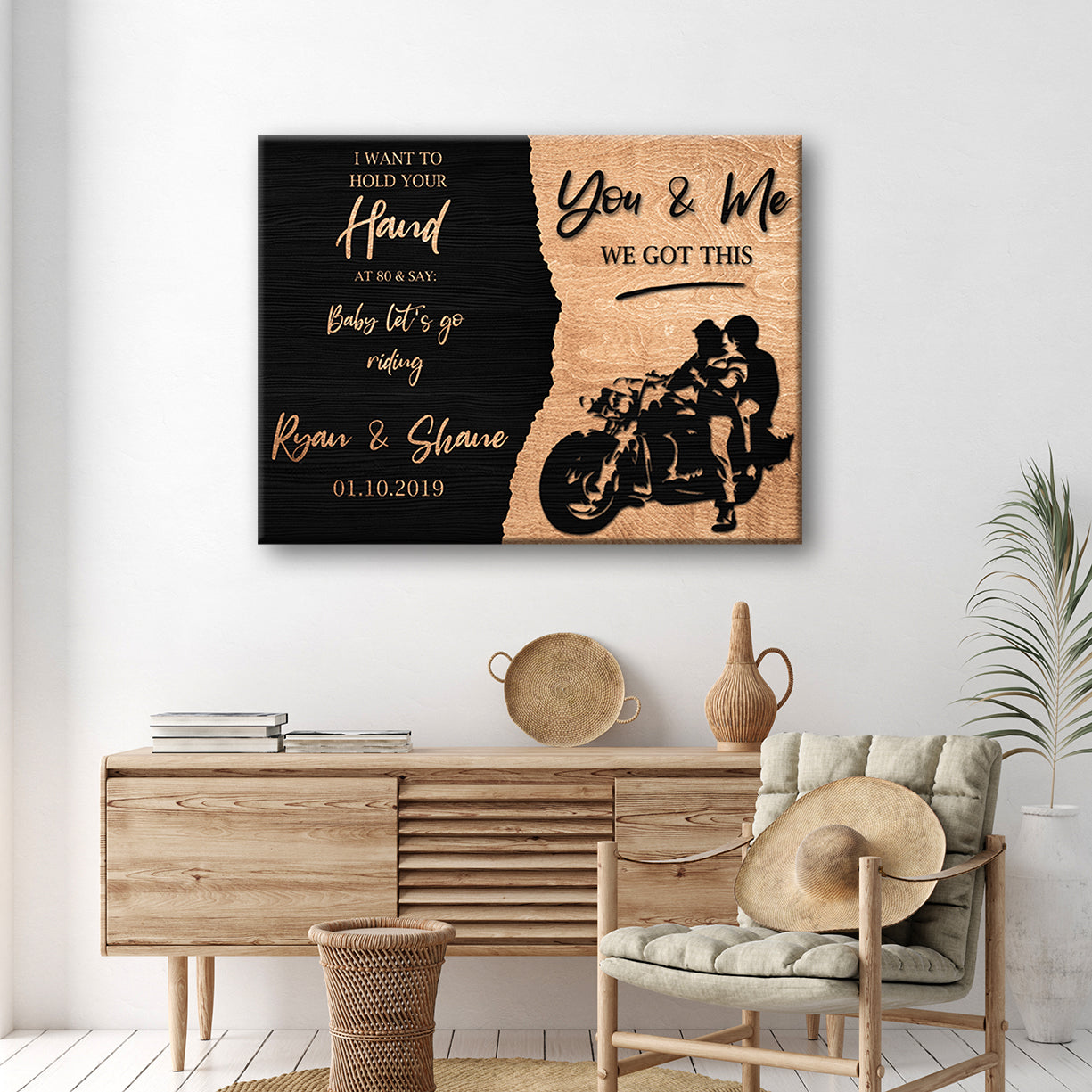 We Got This Bikers Couple Sign Style 1 - Image by Tailored Canvases