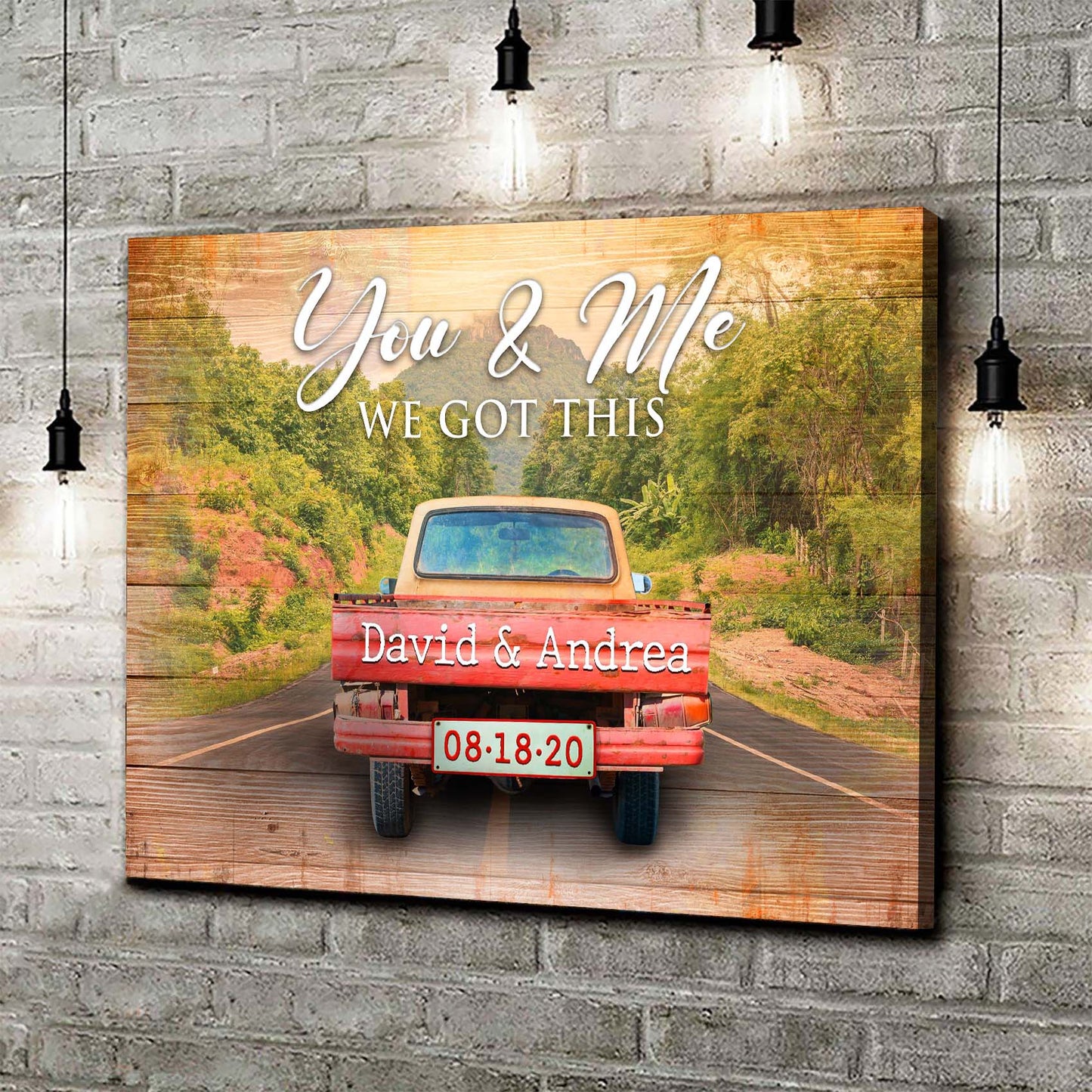We Got This Couple Red Truck Sign Style 1 - Image by Tailored Canvases