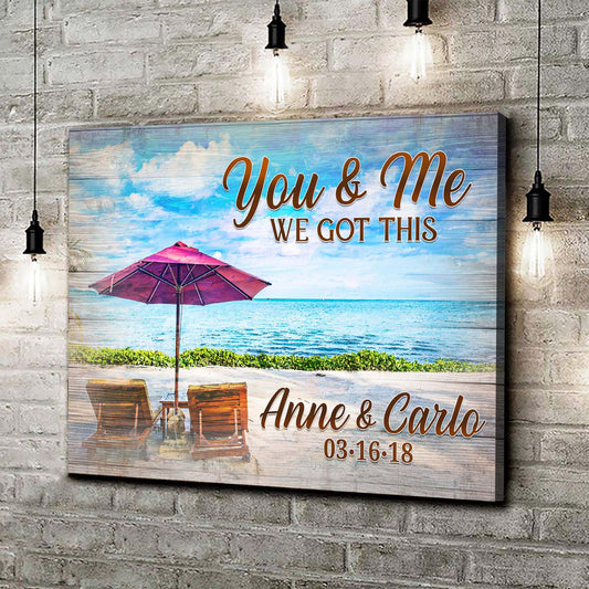 We Got This Couple Beach Sign - Image by Tailored Canvases 