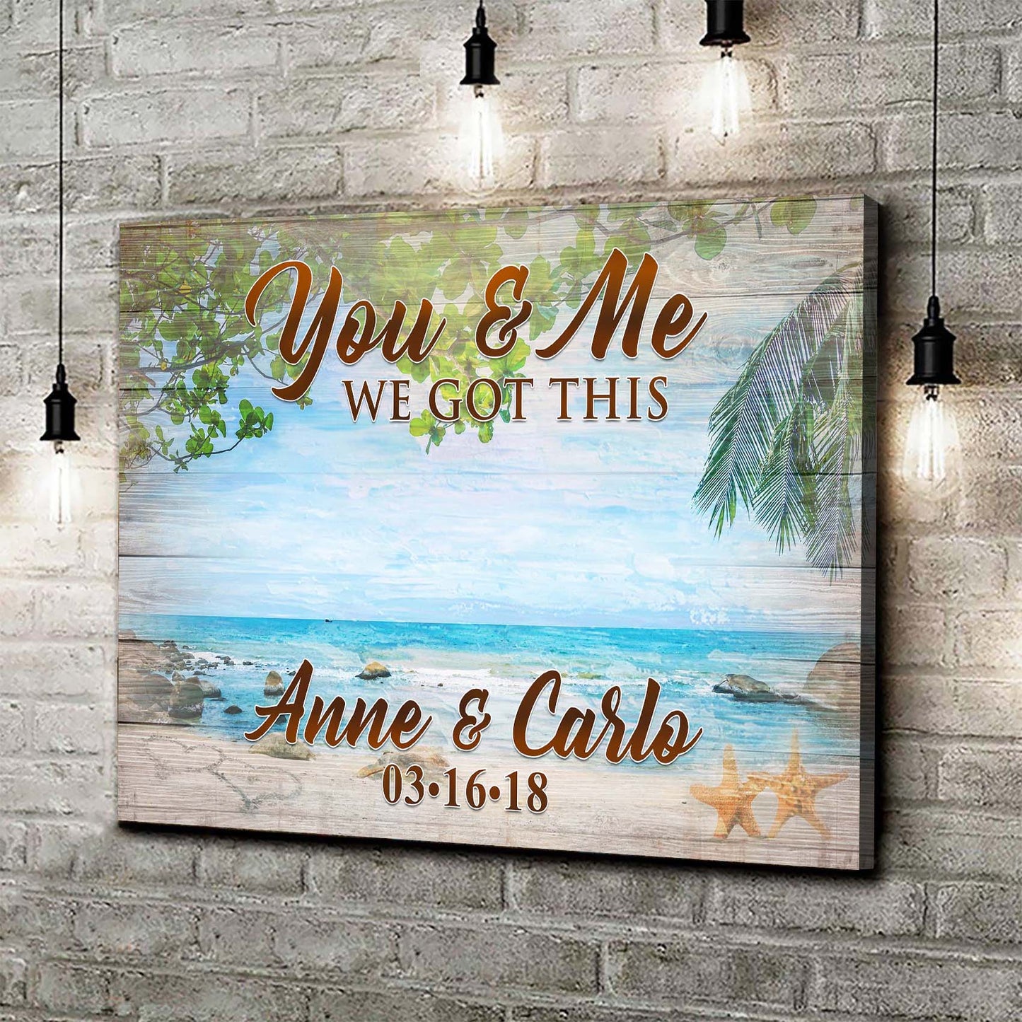 We Got This Couple Beach Sign Style 3 - Image by Tailored Canvases 