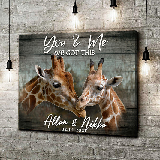 We Got This Couple Giraffe Sign - Image by Tailored Canvases