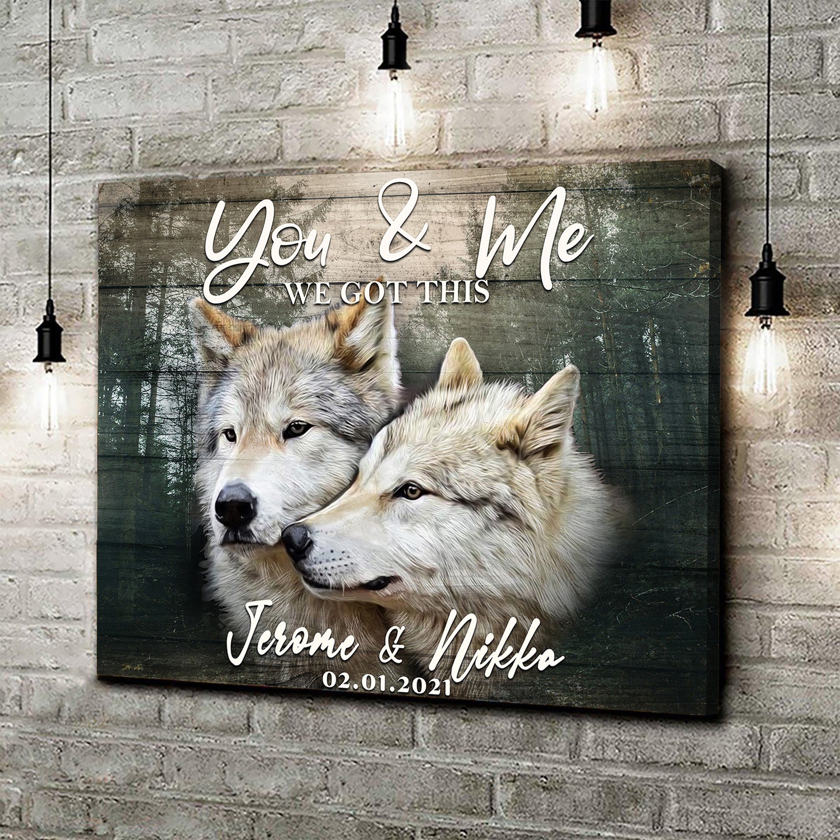 We Got This Couple Wolves Sign - Image by Tailored Canvases