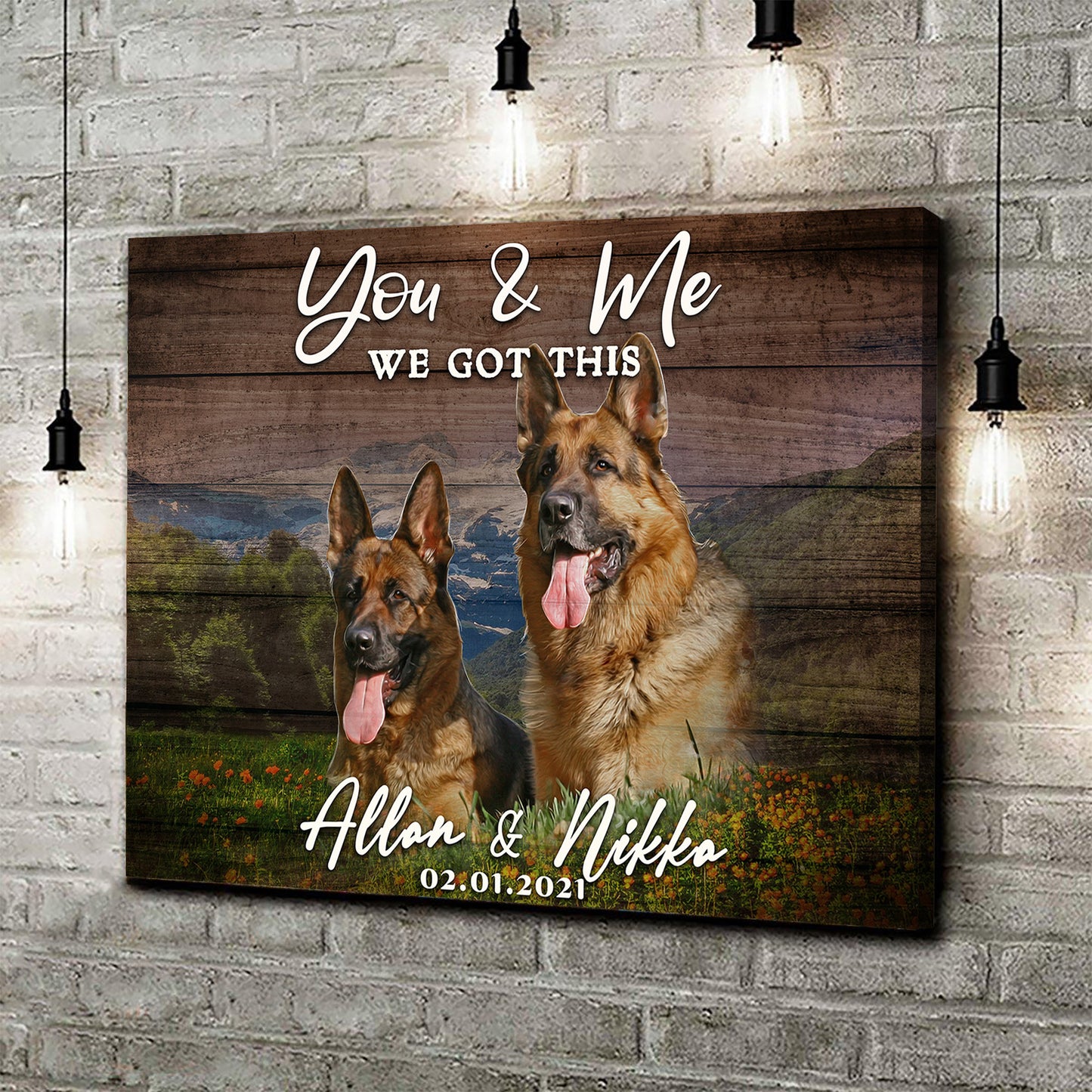 We Got This Couple Dog Sign - Image by Tailored Canvases