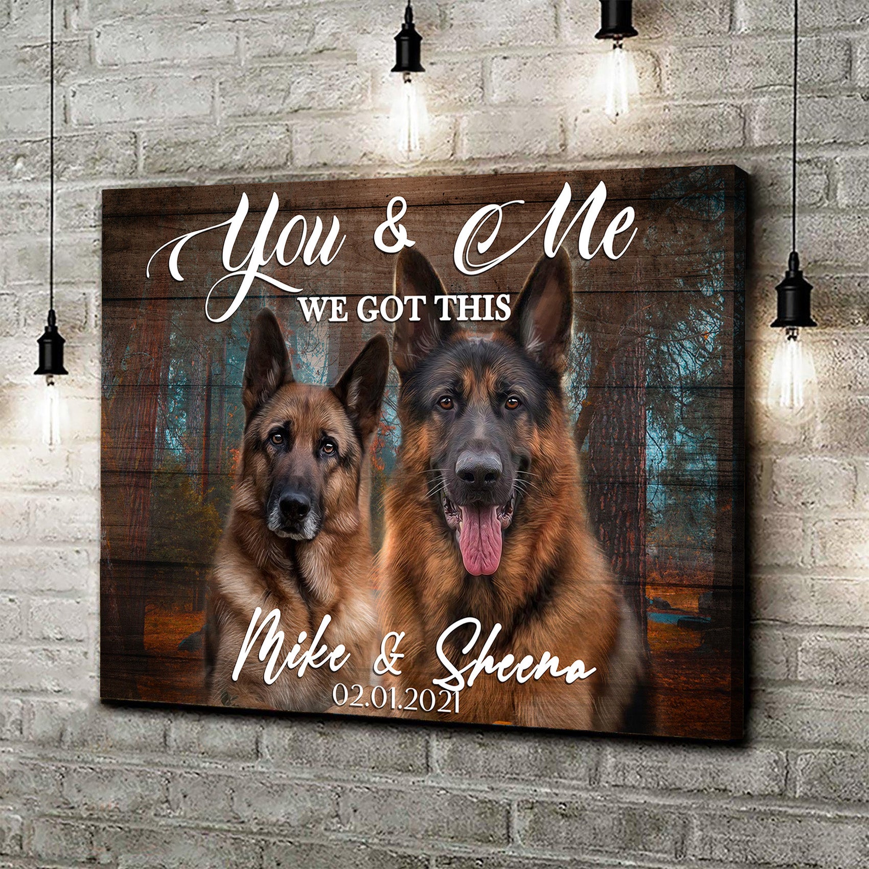 We Got This Couple Dog Sign Style 1 - Image by Tailored Canvases