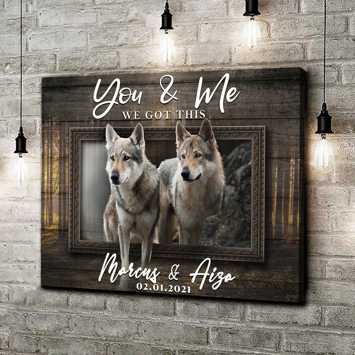 We Got This Couple Wolves Sign II - Image by Tailored Canvases