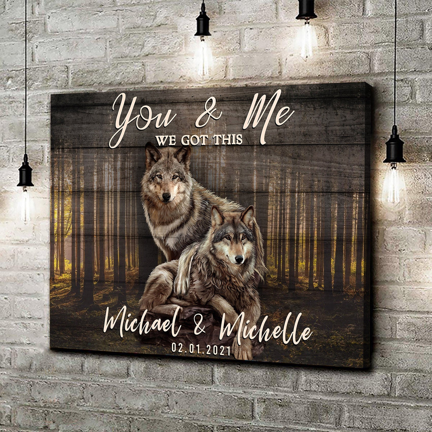 We Got This Couple Wolves Sign II Style 5 - Image by Tailored Canvases