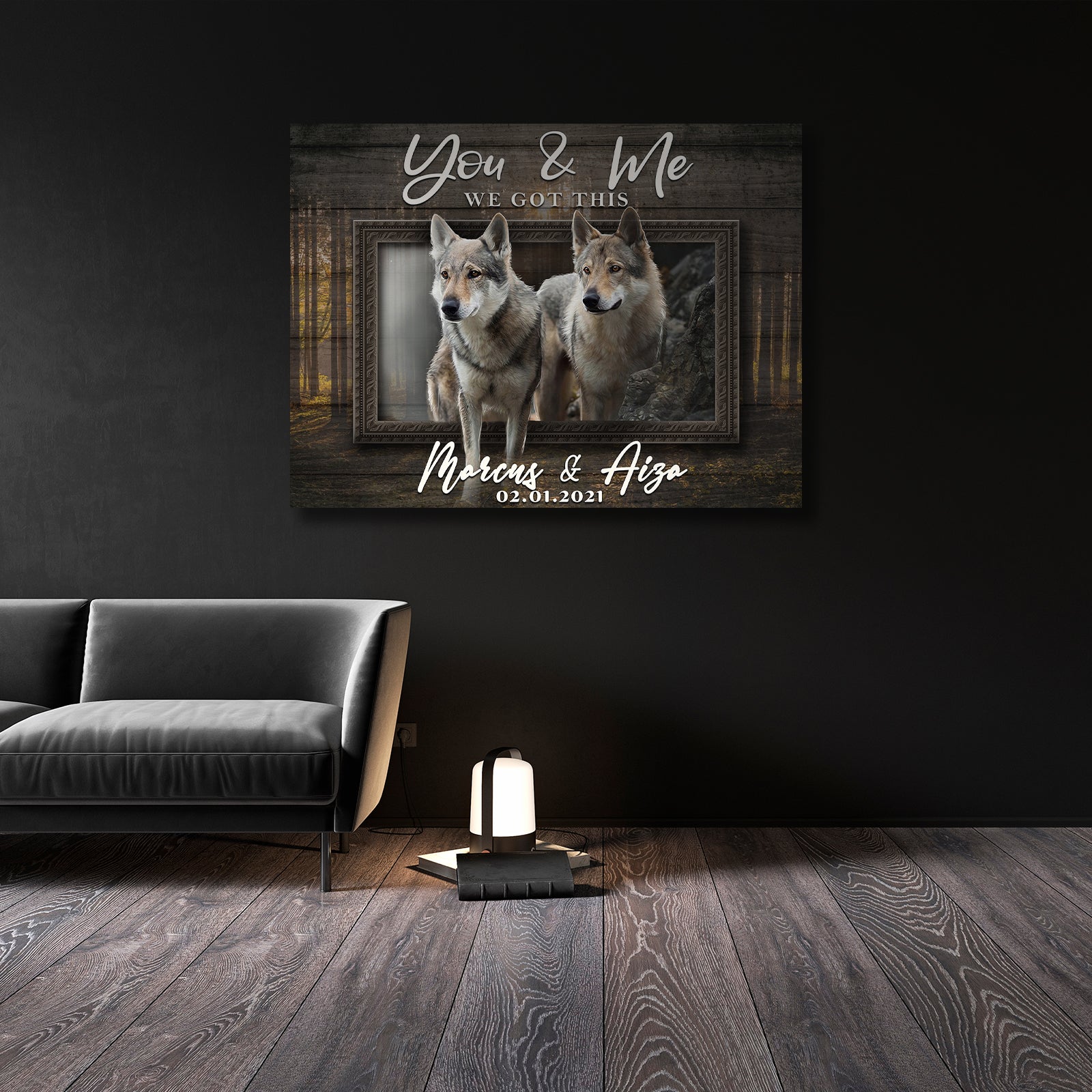 We Got This Couple Wolves Sign II Style 1 - Image by Tailored Canvases