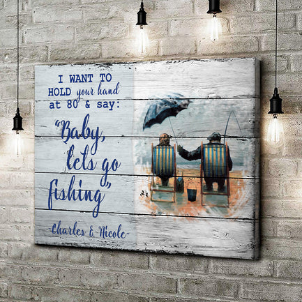 Hold Your Hand at 80 Sign - Image by Tailored Canvases