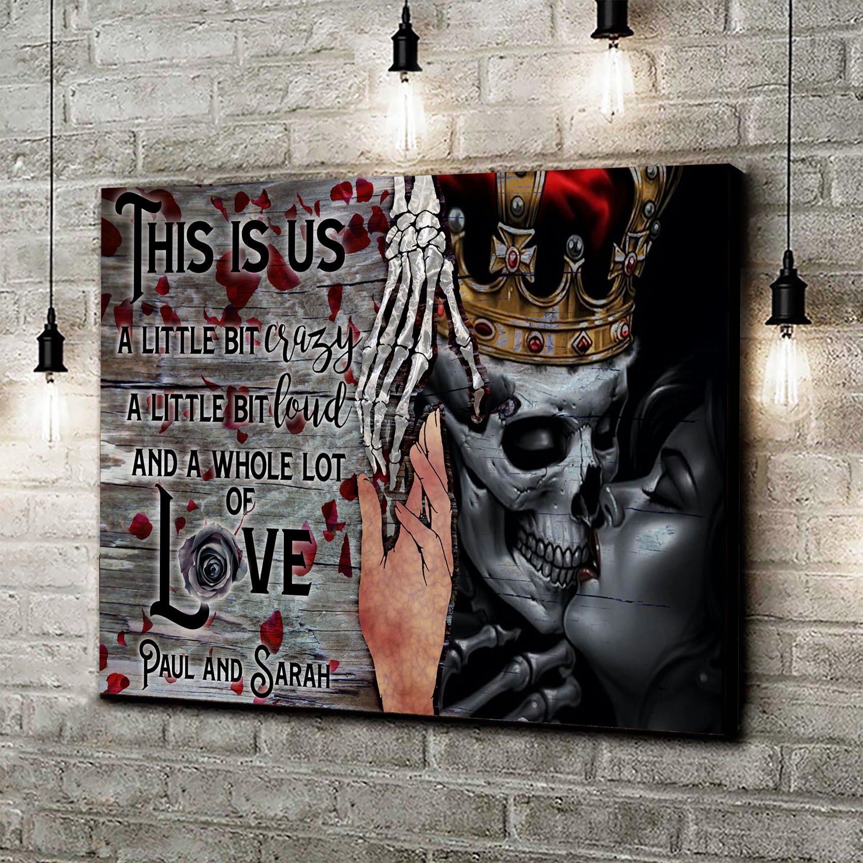 This Is Us Gothic Couple Sign - Image by Tailored Canvases