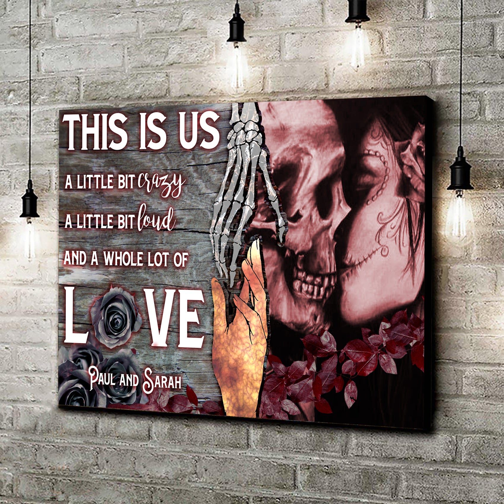 This Is Us Gothic Couple Sign Style 1 - Image by Tailored Canvases