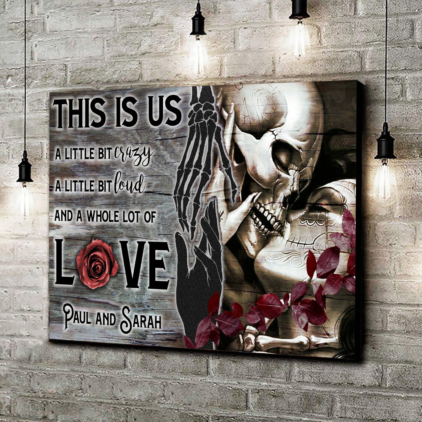 This Is Us Gothic Couple Sign Style 2 - Image by Tailored Canvases